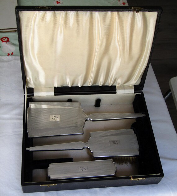 Art Deco style antique 3 piece vanity set Art Deco Vanity Dressing Table with Three Mirrors main image 2