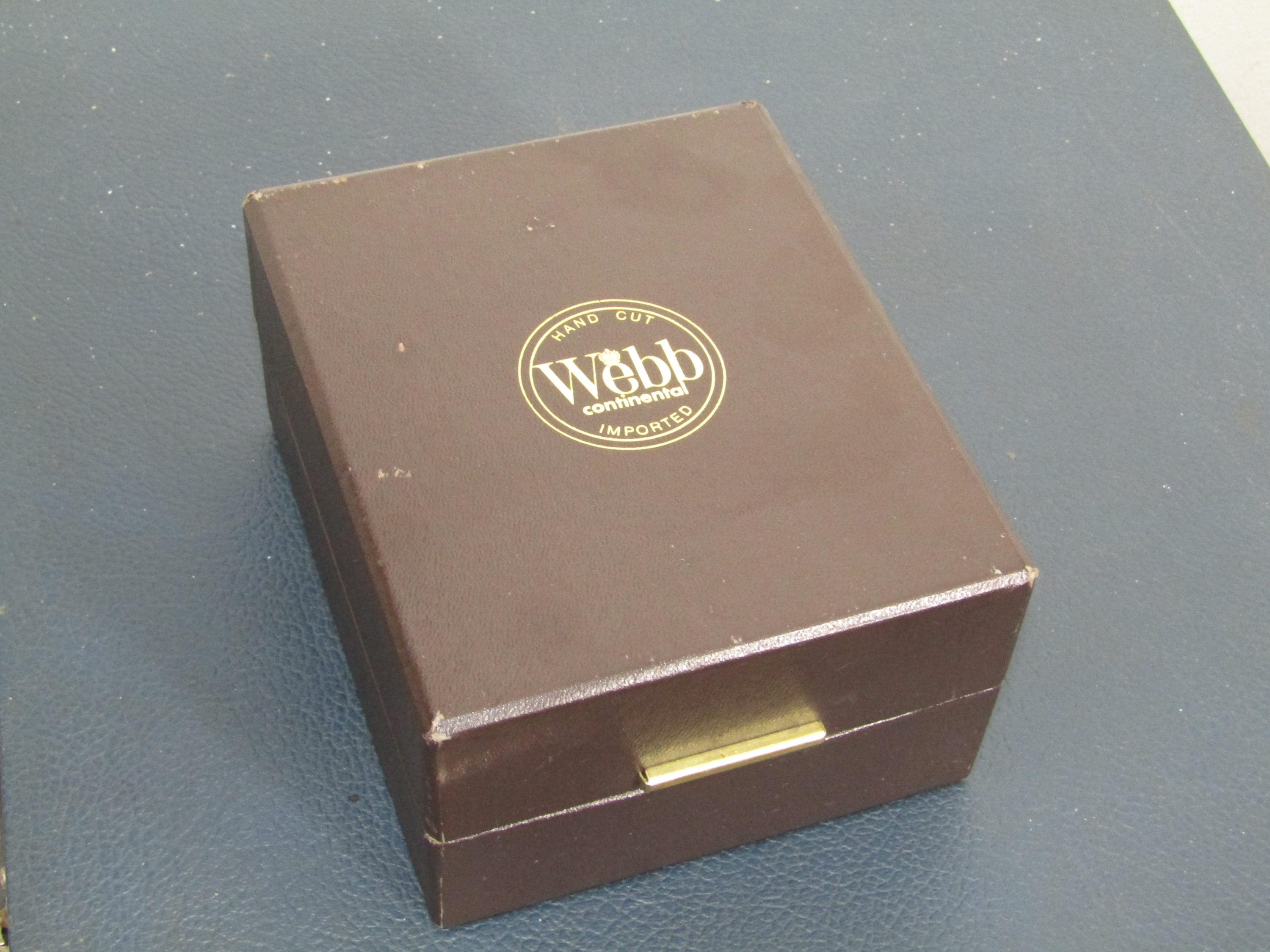 Vintage Boxed Webb Continental Hand Cut 24% Lead Crystal Vase