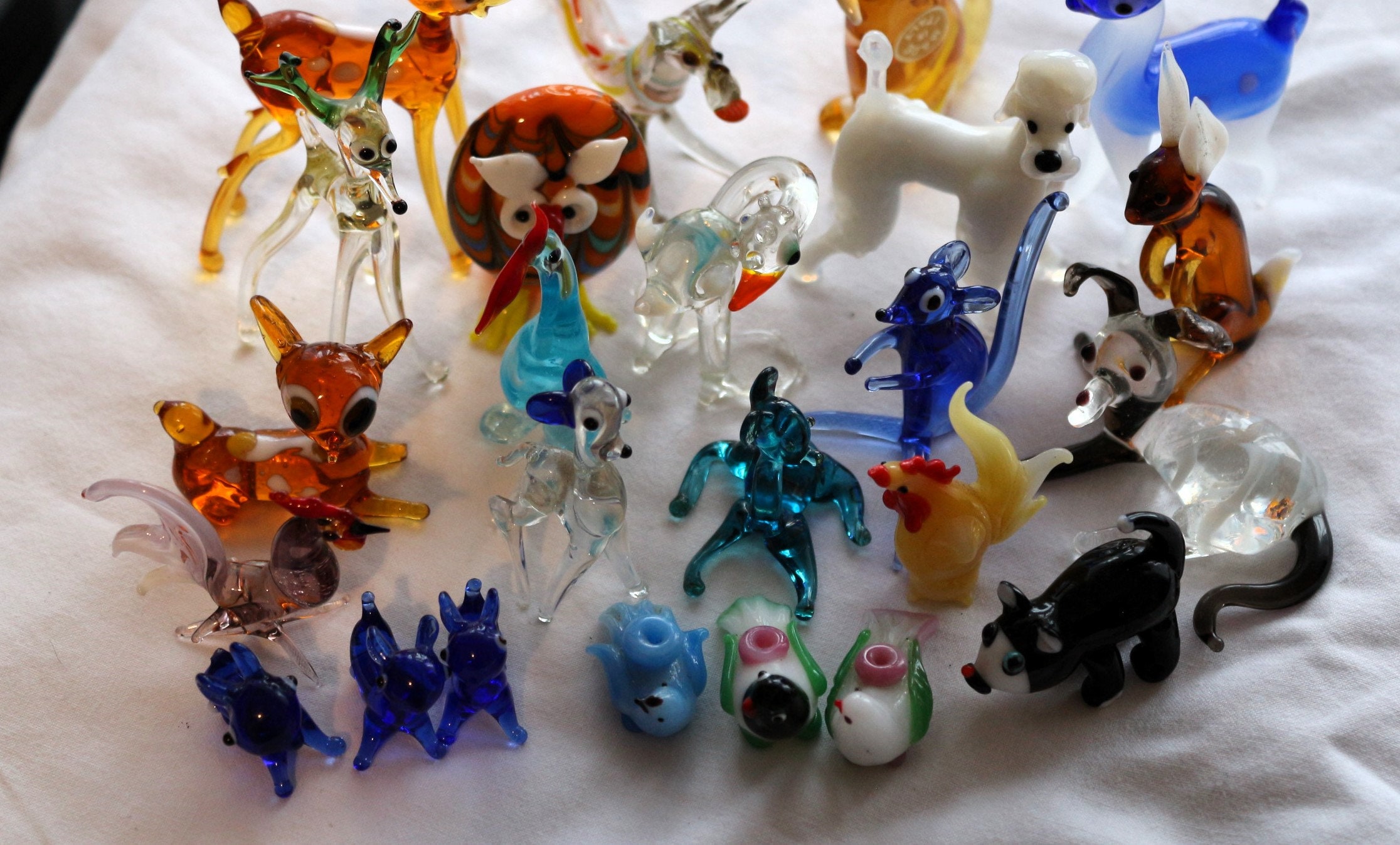 Vintage Mini Miniature Small Lampwork Glass Animals Choose