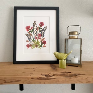 Indian Paintbrush Pressed Flower Print