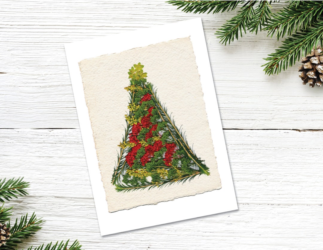 Christmas Card Nature Art Print Handmade Unique Holiday Etsy