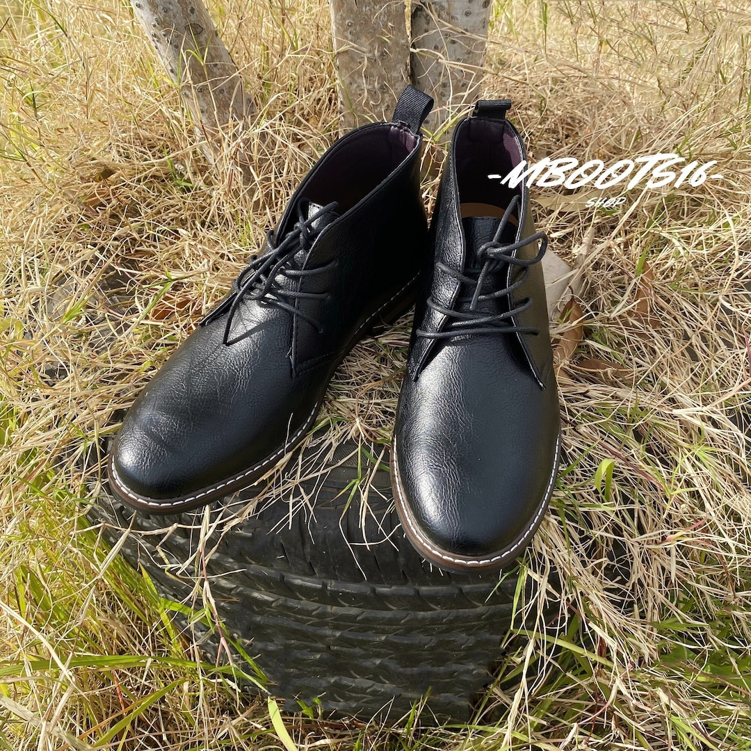 Renaissance Boots, Handmade Black Men's Ankle Boots, Men's Leather Soft ...