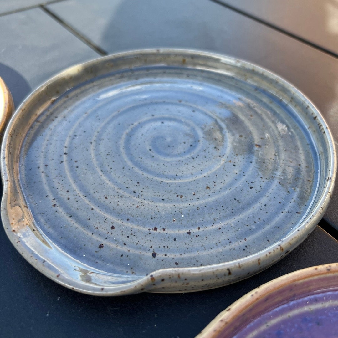 Handmade Thrown Speckled Stoneware Large Spoon Rests Glazed Etsy UK