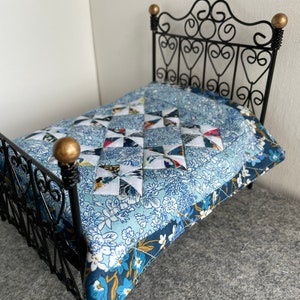 Liberty miniature patchwork dolls house quilt 1:12