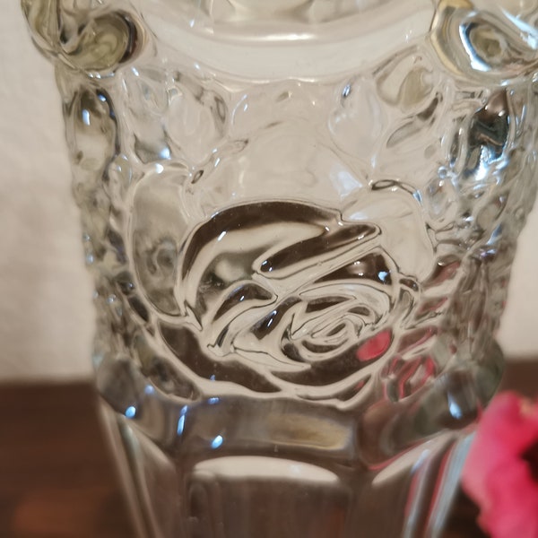 Vase en verre vintage art déco France Hauteur 25 cm