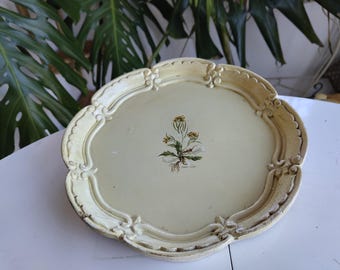 Bandeja de madera estilo florentino vintage, bandeja de tocador barroca italiana, bandeja decorativa color crema marfil, decoración de pared, estilo shabby chic.