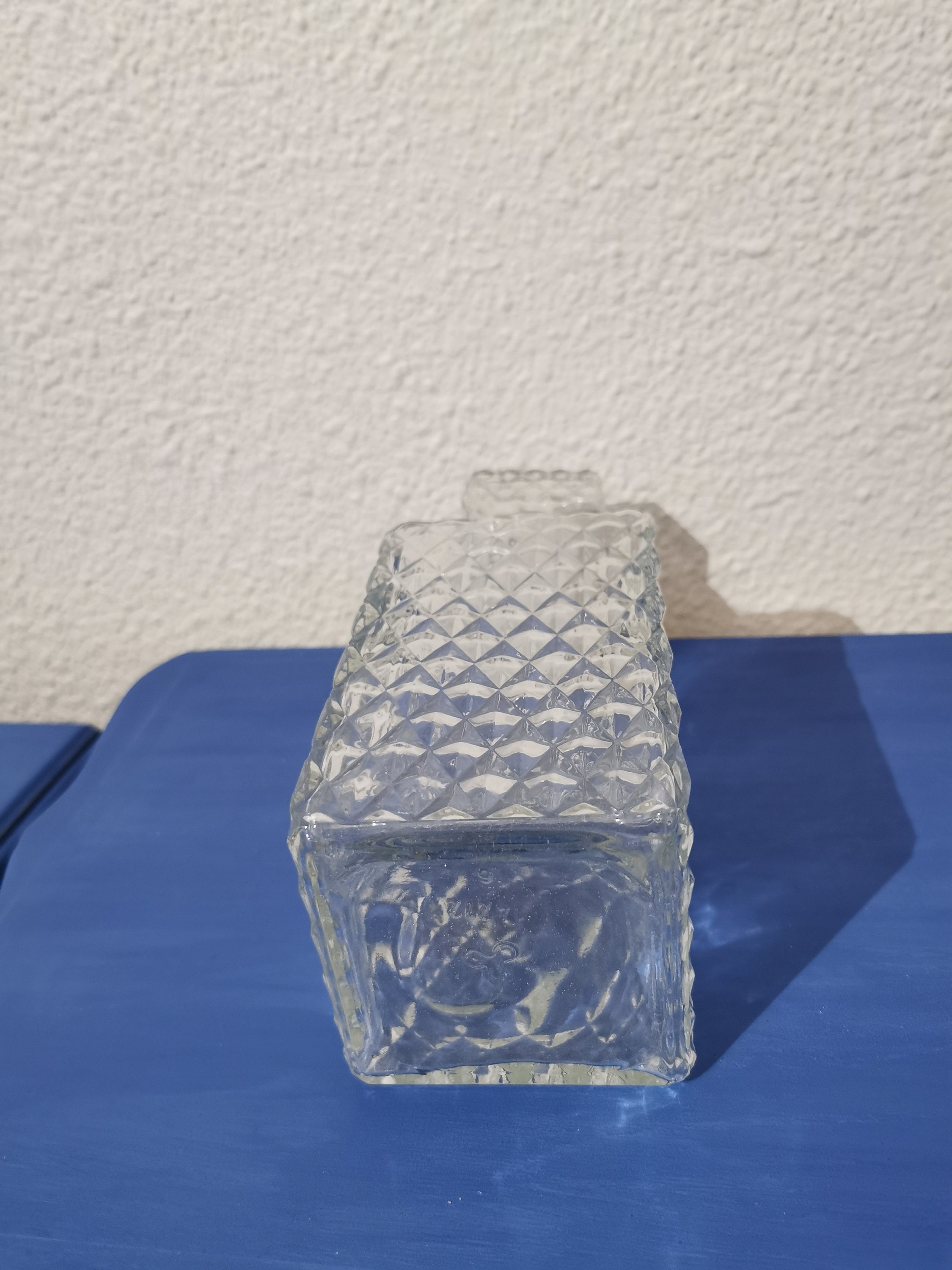 Vintage Chiseled Glass Whiskey Decanter Gift Voucher Etsy