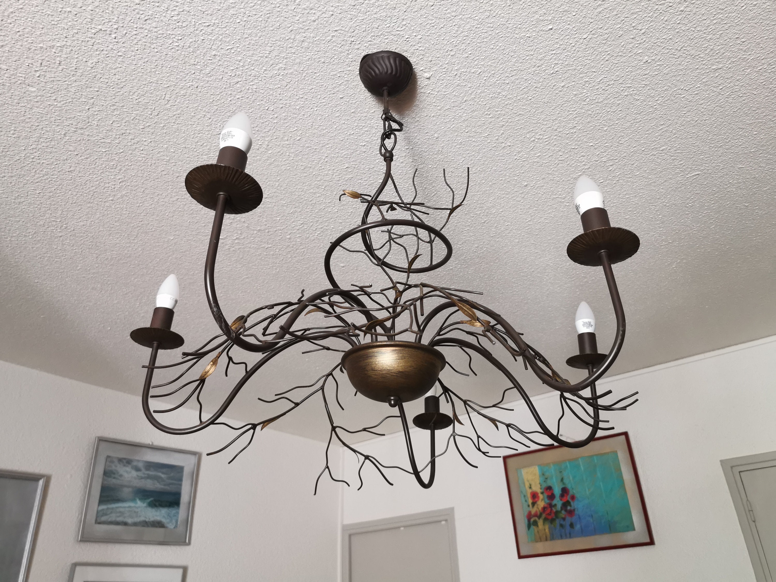 Lustre Malou, à 5 lampes, noir