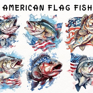 8 PNG poisson PNG, achigan drôle, achigan à l'aquarelle, clipart poisson, poisson PNG, pêche poisson png, pêche png, usage commercial, téléchargement numérique.