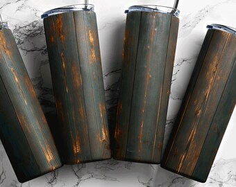 Rustic Wood Tumbler Wrap Design: 20 oz Skinny Tumbler (Digital Download)