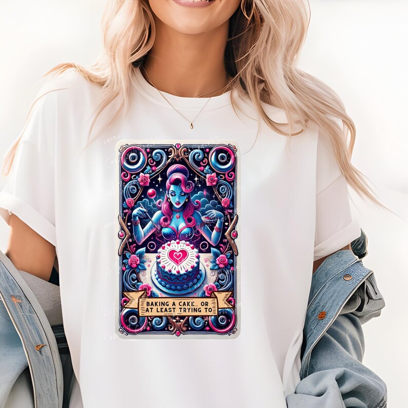 Baking a Cake Tarot Card Sublimation PNG Digital Downloads. Etsy