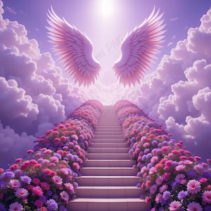 Fondo conmemorativo de 10 alas de ángel para fotos, arte digital personalizado, arte mural conmemorativo de homenaje, fondo conmemorativo para un ser querido
