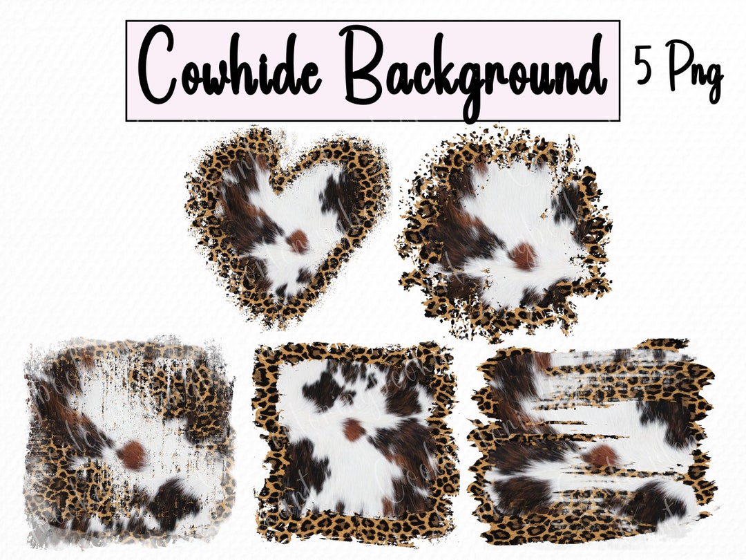 Cowhide Pattern Distressed Background Png Design Bundle, Cowhide Png ...