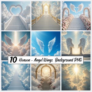 10 fondos conmemorativos del cielo para fotos, arte digital de recuerdo personalizado, arte de pared conmemorativo de homenaje, fondo conmemorativo de ser querido.