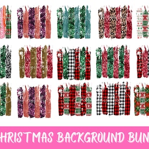 May include: Set of 15 digital Christmas background images. Each image features a different pattern, including plaid, leopard print, and snowflakes. The images are in a brushstroke style, giving them a textured look.
