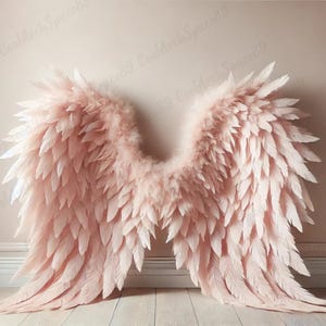 Pink Angel Wings  Fantasy Digital Backdrops, Maternity Backdrops, Studio Backdrops, Digital Backgrounds, Photography Backgrounds.