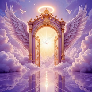 Sky Heaven Backdrops Bundle with Dreamy Clouds Sunset Skies Celestial Digital Backgrounds for Sublimation Wall Art Photography.