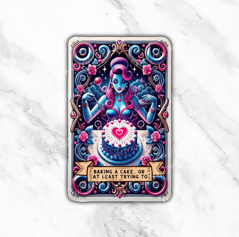 Baking a Cake Tarot Card Sublimation PNG Digital Downloads. Etsy