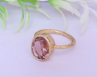 Gorgeous Pink Tourmaline Ring, Solid Sterling Silver Ring, Tourmaline Stone, Womens Ring, Pink stone ring, gift Ring, handmade ring