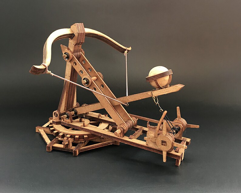 Miniature Catapult Puzzle Assembly Kits for Tabletop Desk Etsy