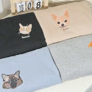 Custom Dog Embroidered Sweatshirt, Pet Embroidered Hoodie, Dog Shirt with Name Embroidered, Pet Lovers Gift, Unique Gifts for Pet Loss