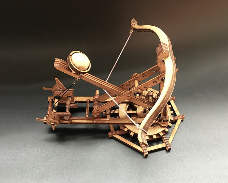 Miniature Catapult Puzzle Assembly Kits for Tabletop Desk Etsy