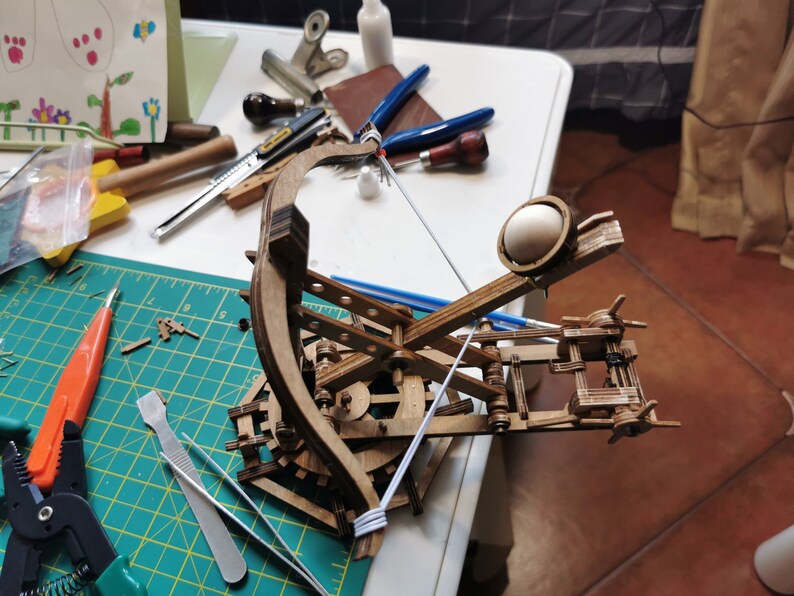 Miniature Catapult Puzzle Assembly Kits for Tabletop Desk Etsy