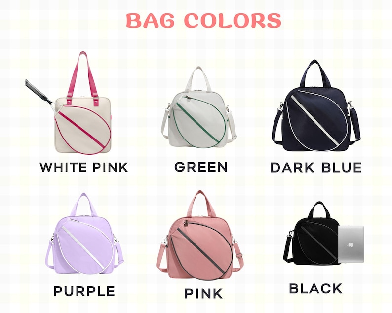 Personalized Tennis Tote, Embroidered Monogram Travel Bag image 3