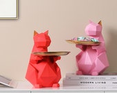 Resin Cat Statue, Cat Sculpture, Handmade Nordic Cute Cat Sculpture Creative Statue, Modern Home Decor, Room Desk Decoration,Pop Art Gifts