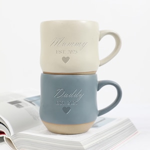 Custom Initial New Mummy Daddy Coffee Mug, 1st Mothers Day Mug Gift, New Mom and Dad Mug Set, Baby Shower Gift, New Parents Gift