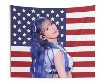 Le Sserafim Sakura Flag Banner, Le Sserafim Sakura Kpop American Flag Tapestry, Le Sserafim Kpop Merch Decor, Gift Ideas for Fearnot Fan