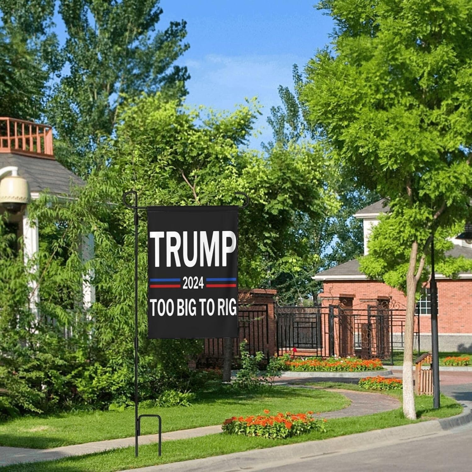 Donald Trump 2024 Garden Flags- Trump 2024 Too Big To Rig