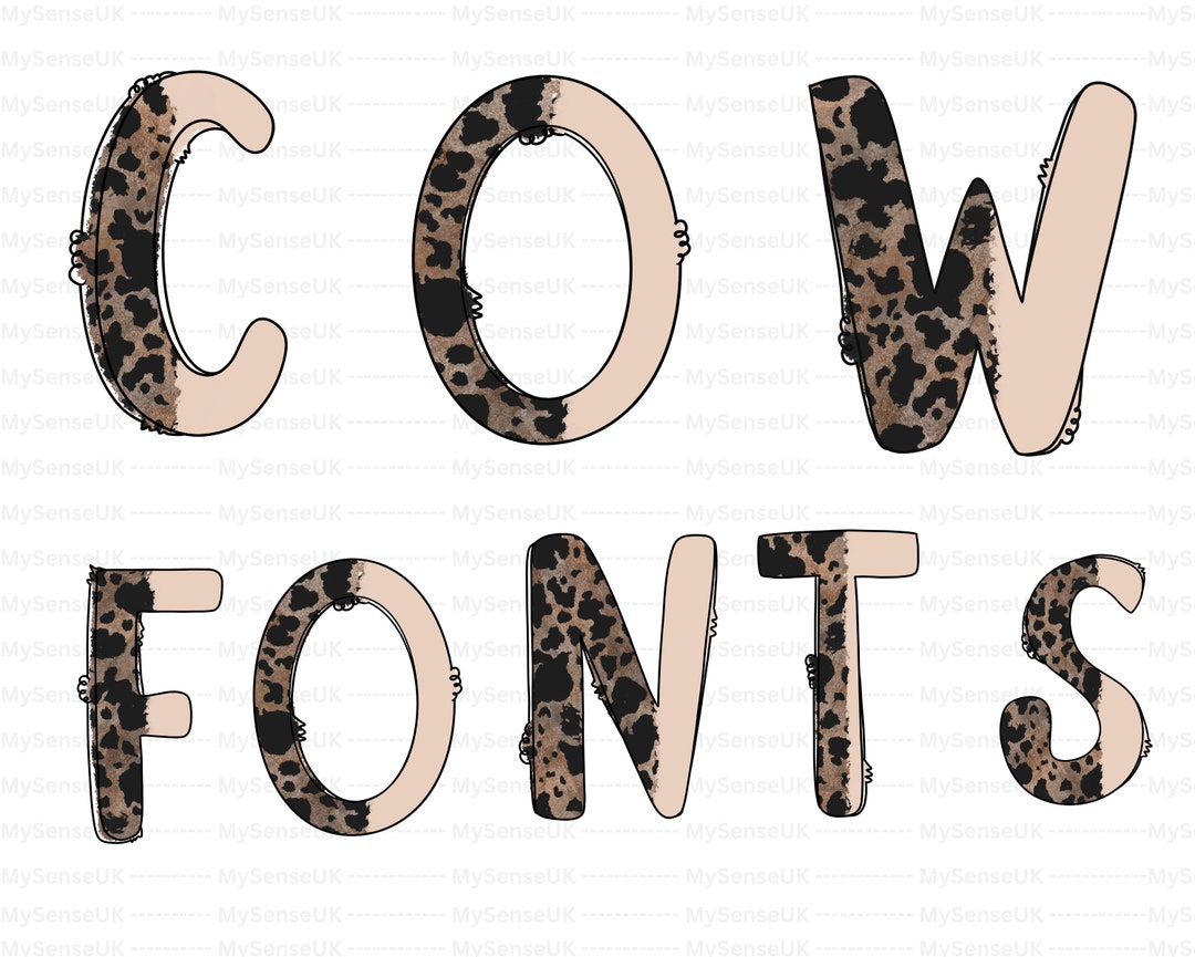 Cow Alphabet SVG Numbers Letters Bundle Birthday Cow - Etsy