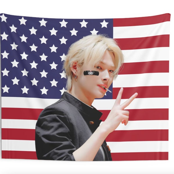 Enhypen Ni-ki vriendje foto vlag banner, Enhypen Ni-ki Kpop Amerikaanse vlag tapijt, Enhypen Ni-ki Kpop Merch decor, cadeau-ideeën voor Engene