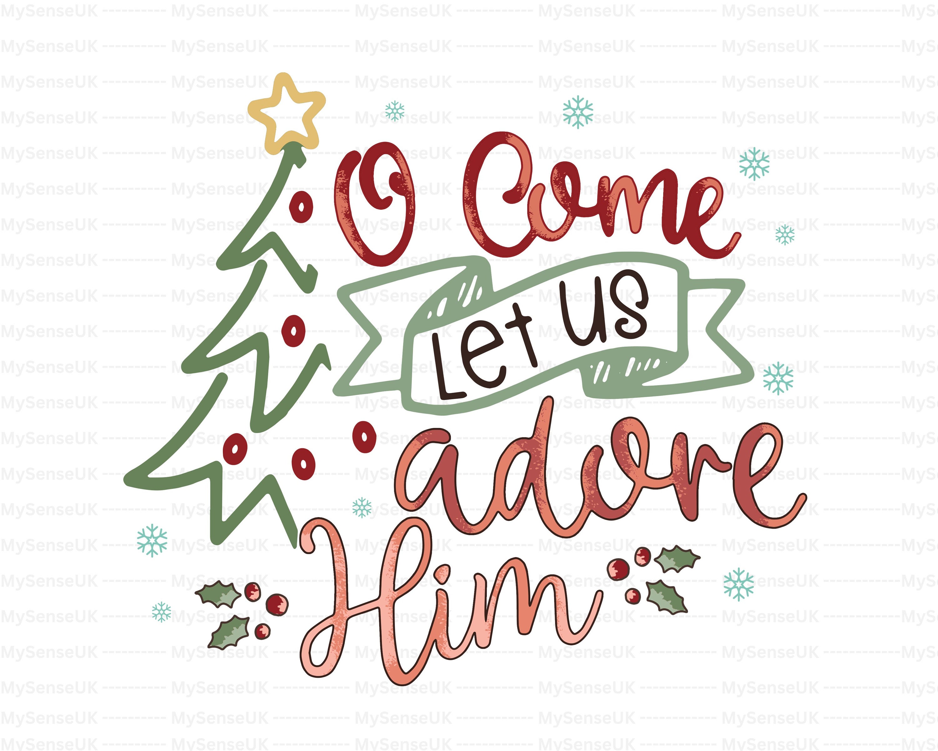Christmas Gift Tags, Oh Come Let Us Adore Him