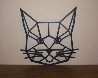 Geometric Cat Head Wall Art Wall Decor Wall Hanging Decoration 3D Printed