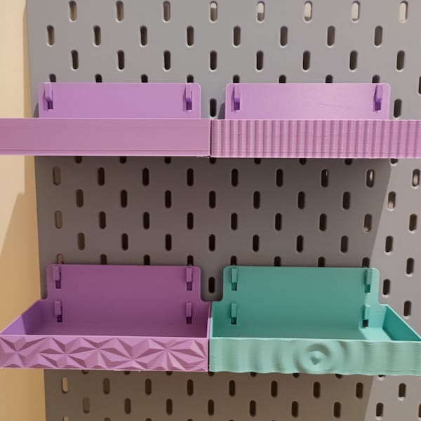 Large Storage Box/Tray/Shelf For Ikea Skadis Pegboard | Ikea Pegboard Compatable Accessories Mix & Match