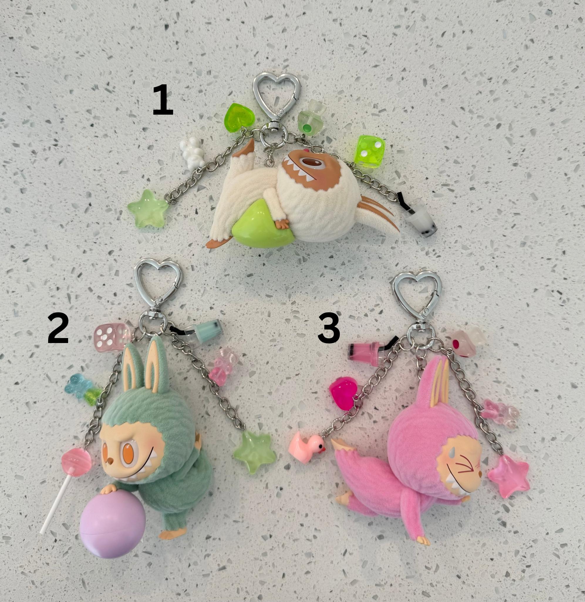 Authentic Labubu Yoga Keychains