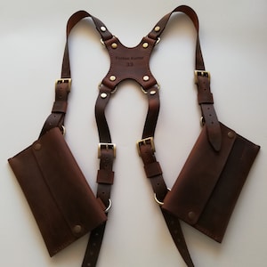 Leather Holster Bag, Leather Design Holster Bag, Festival Belt, Unisex, Pocket Holster, Steampunk Accessories, Utility Holster, Perfect Gift