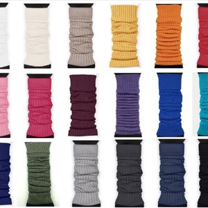 Elegante beenwarmers voor dames van katoen in vele kleuren Beenwarmers met gestreept patroon, fijn gebreid afbeelding 1