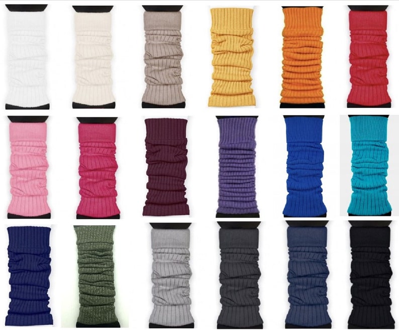 Elegante beenwarmers voor dames van katoen in vele kleuren Beenwarmers met gestreept patroon, fijn gebreid afbeelding 1
