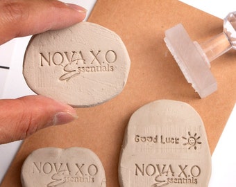 Custom Pottery Stamp, Personalized Soap Stamp, Clay Signature, Acrylic Stamp for Clay, Personalized Ceramic Stamp, Gifts for Pottery Makers