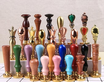 37 Types of Wax Stamp Handle, Handle for Stamp, Sealing Wax Handle, Wooden Handle for Clay Stamp, Metal Handle, Custom Logo Wax Seal Kit
