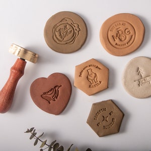 Handmade Ceramic Stamp, Custom Pottery Stamp, Custom Brass Stamp, Emboss Stamp for Soap, Clay Tool, Custom Acrylic Stamp, Gift for Friend