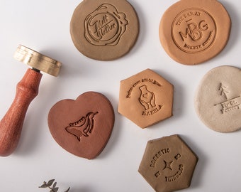 Handmade Ceramic Stamp, Custom Pottery Stamp, Custom Brass Stamp, Emboss Stamp for Soap, Clay Tool, Custom Acrylic Stamp, Gift for Friend