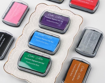 Rubber Stamps Ink Pad, Colorful Ink Pad, 12 Colors Rainbow Ink Pad, Craft Ink Pad, Multi Colors Mixed Set, Crafts for Children, Ink Pads