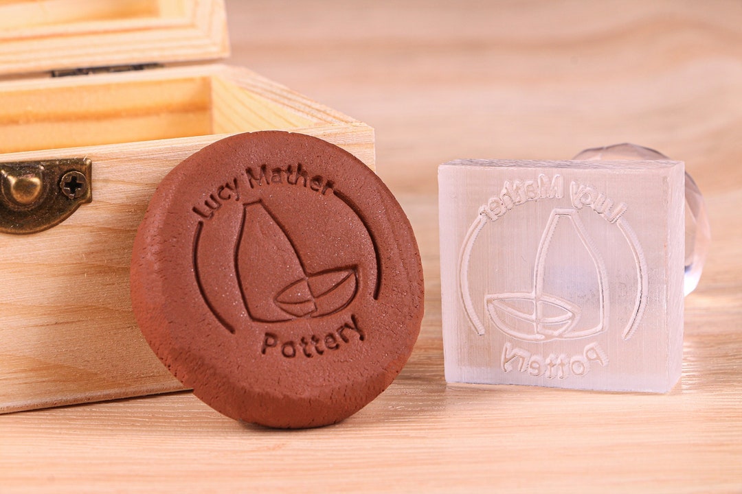 Custom Logo Pottery Stamp, Acrylic Stamp for Clay, Ceramics Signature