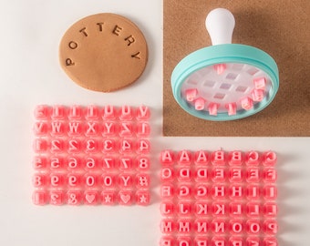 A-Z Letter Stamp, 0-9 Number Stamp, Stamp Kit, Pottery Stamp, Cookie Stamp, Upper Case Stamp, Lower Case Stamp, Digital Stamp, Symbol Stamp