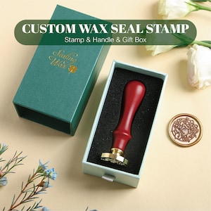 Custom Wax Stamp Kit, Custom Wax Seal Stamp, Stamp for Wedding Invitation, Custom initials Stamp, Sealing Wax Stamp, Personalized Wax Stamp