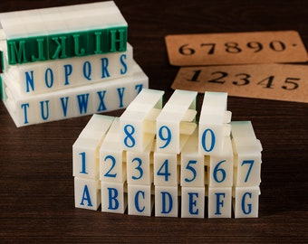 10 Number Stamps, 26 Capital Letter Stamps, Symbol Stamps, Rubber Stamp Set, Letter Rubber Stamp Set, Rubber Stamps, Upper Case Stamps